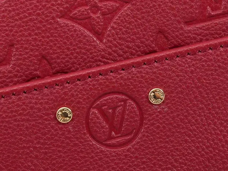 Louis Vuitton Monogram Empreinte Boite Chapeau Souple MM Bag In Red — image 8