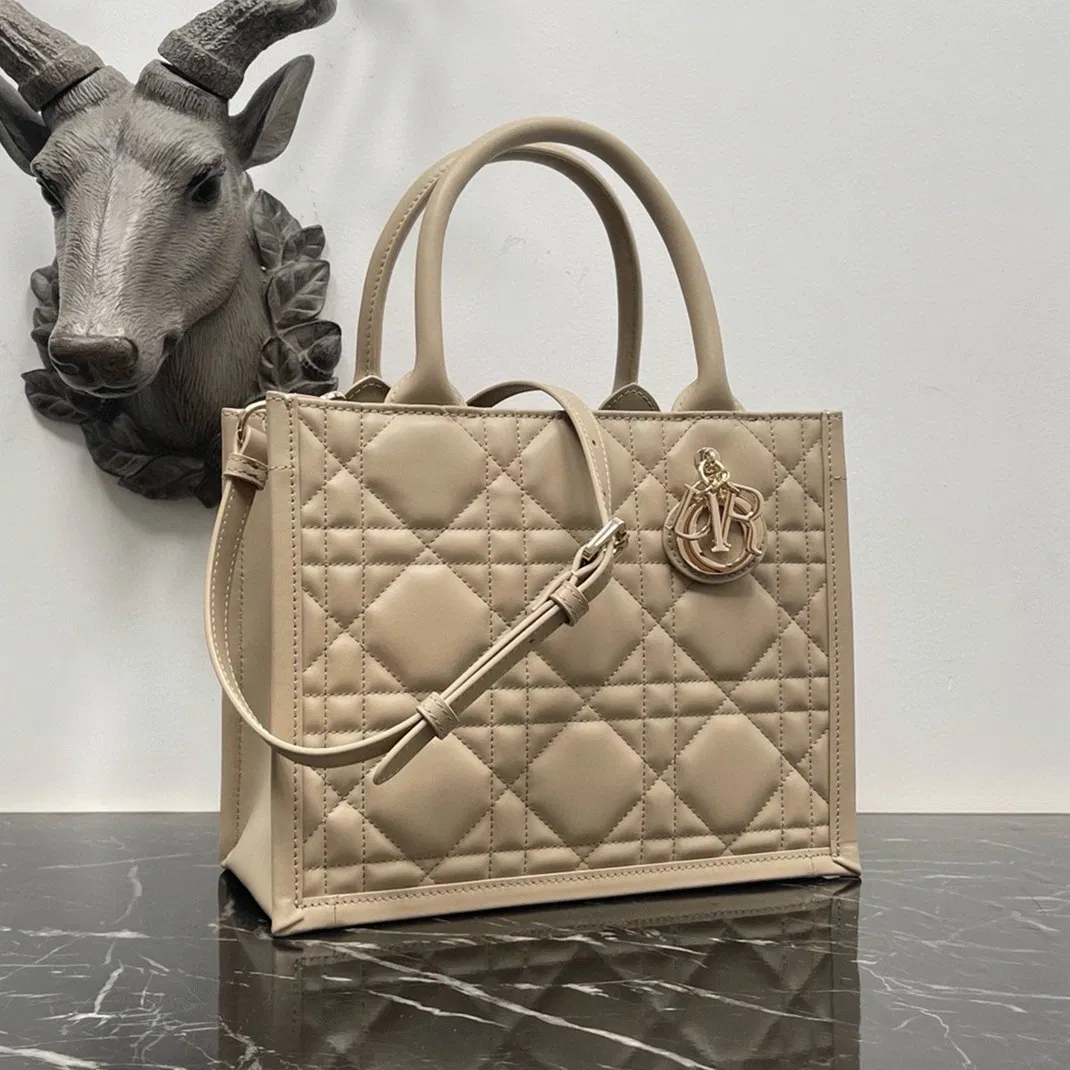 Dior Small Book Tote Bag with Strap in Beige — image 4