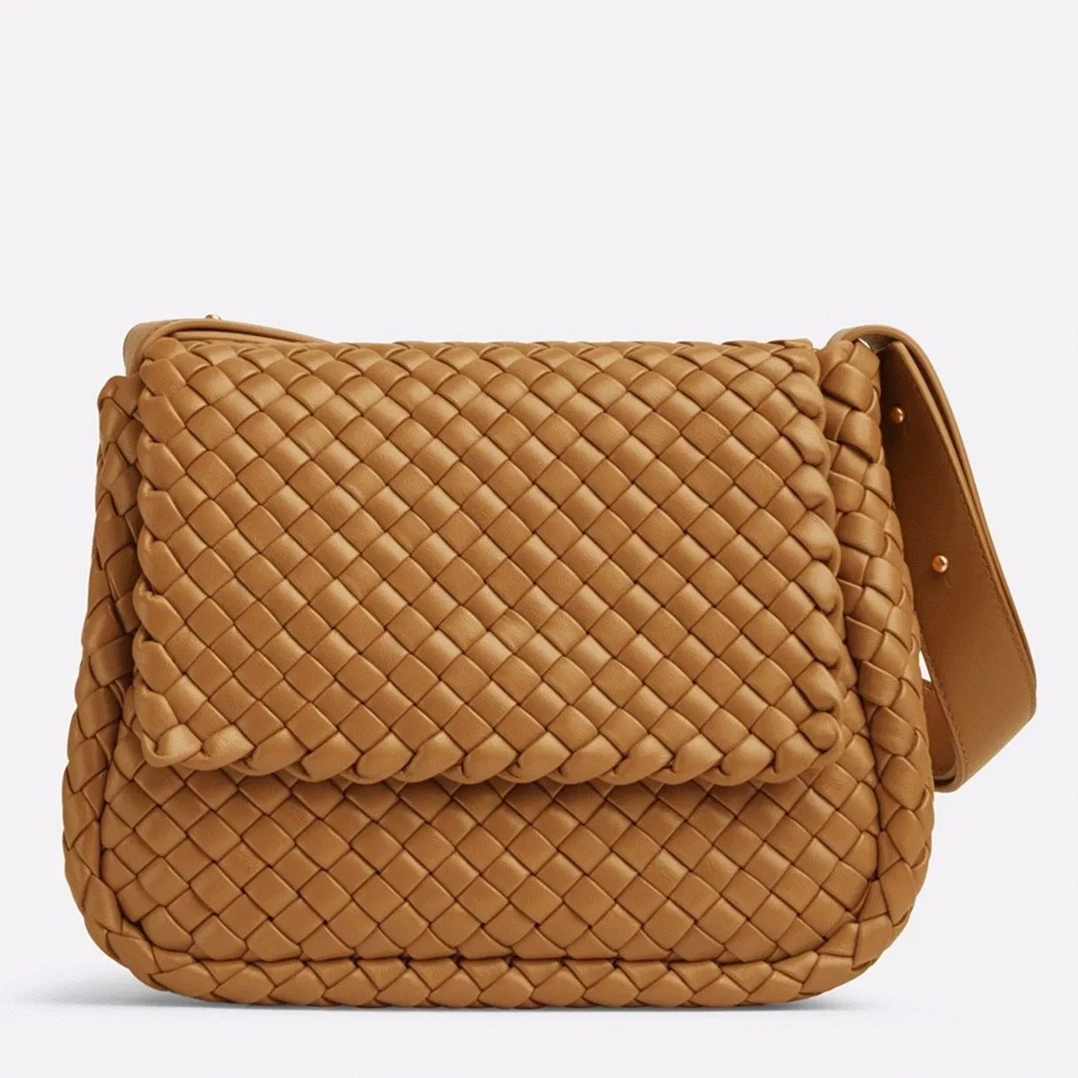 Bottega Veneta Cobble Small Bag Caramel
