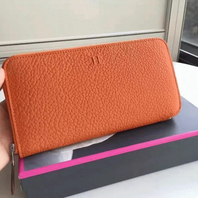 Orange 1:1 Hermes Wallet Azap Zipped