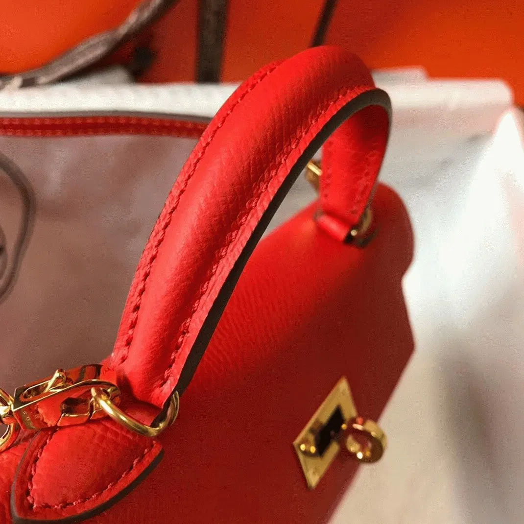 Hermes Kelly Mini II Bag in Rouge Casaque — image 5