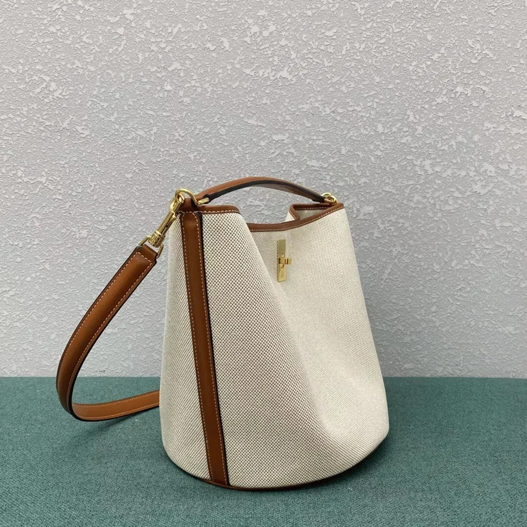 Top Quality Celine Bucket 16 Bag In Textile and Calfskin — image 3