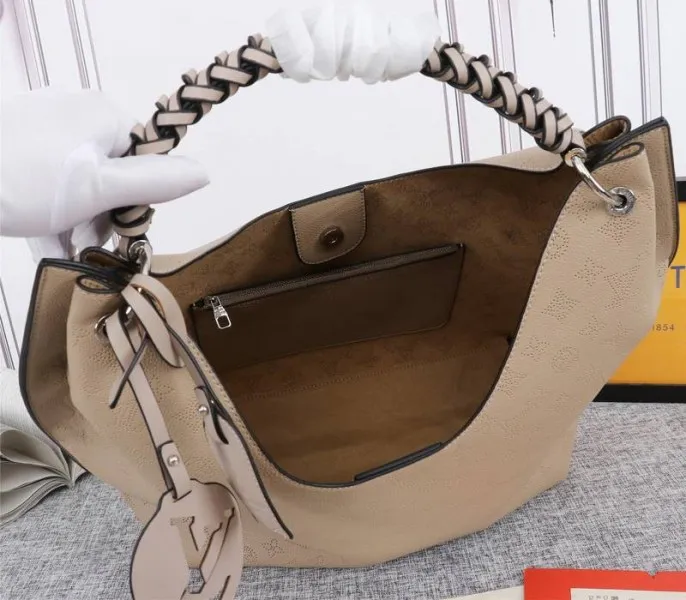 LV Mahina Carmel Hobo In Galet Gray — image 5