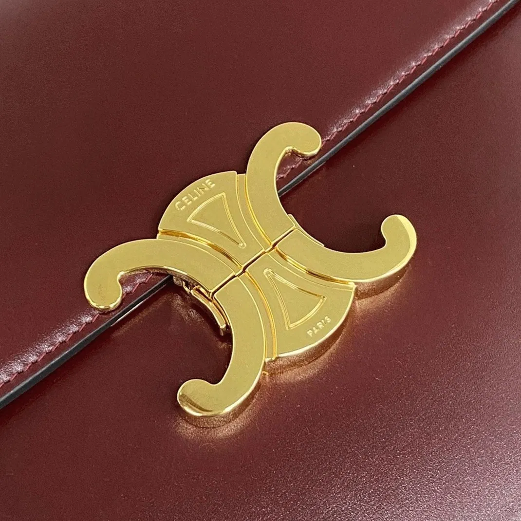 Top Quality Celine Triomphe Large Bag In Bordeaux — image 12