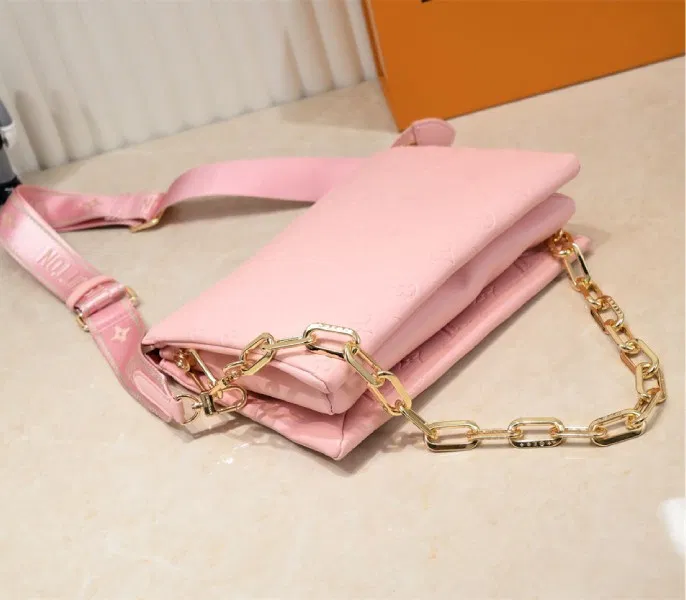Louis Vuitton Coussin PM Bag In Light Pink With Jacquard Strap — image 4