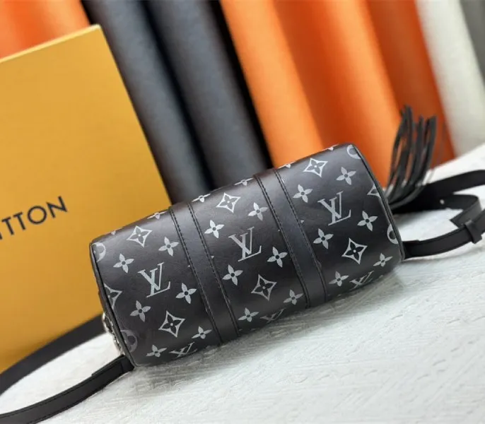 Louis Vuitton Brushed Monogram Keepall Bandouliere 25 City Bag In Black — image 5