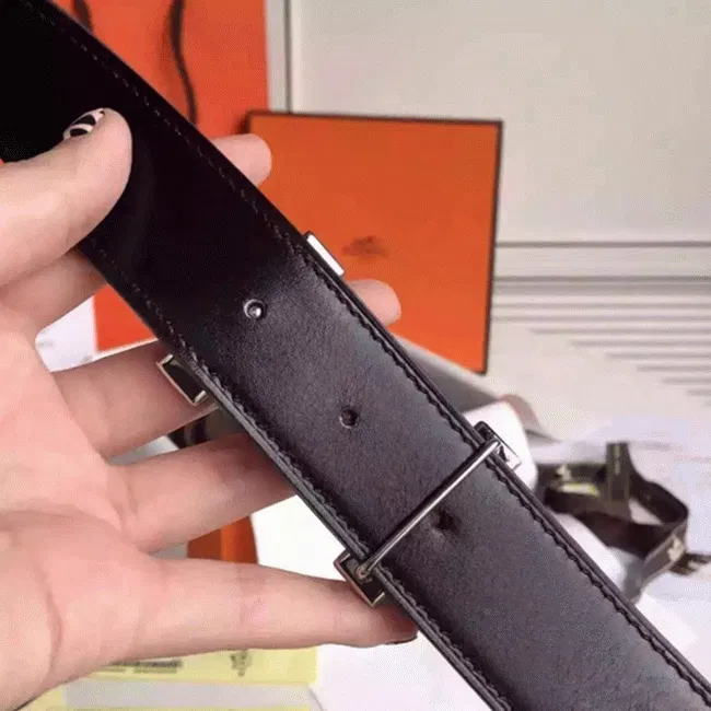 Hermes Kits belt in grey epsom with Constance buckle — image 6