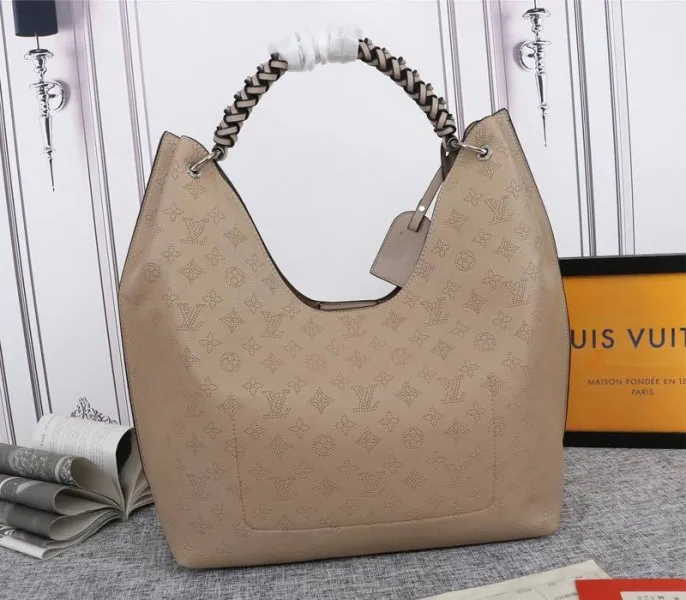LV Mahina Carmel Hobo In Galet Gray — image 3