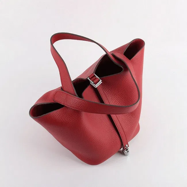 Red Hermes Picotin Lock handbag — image 7