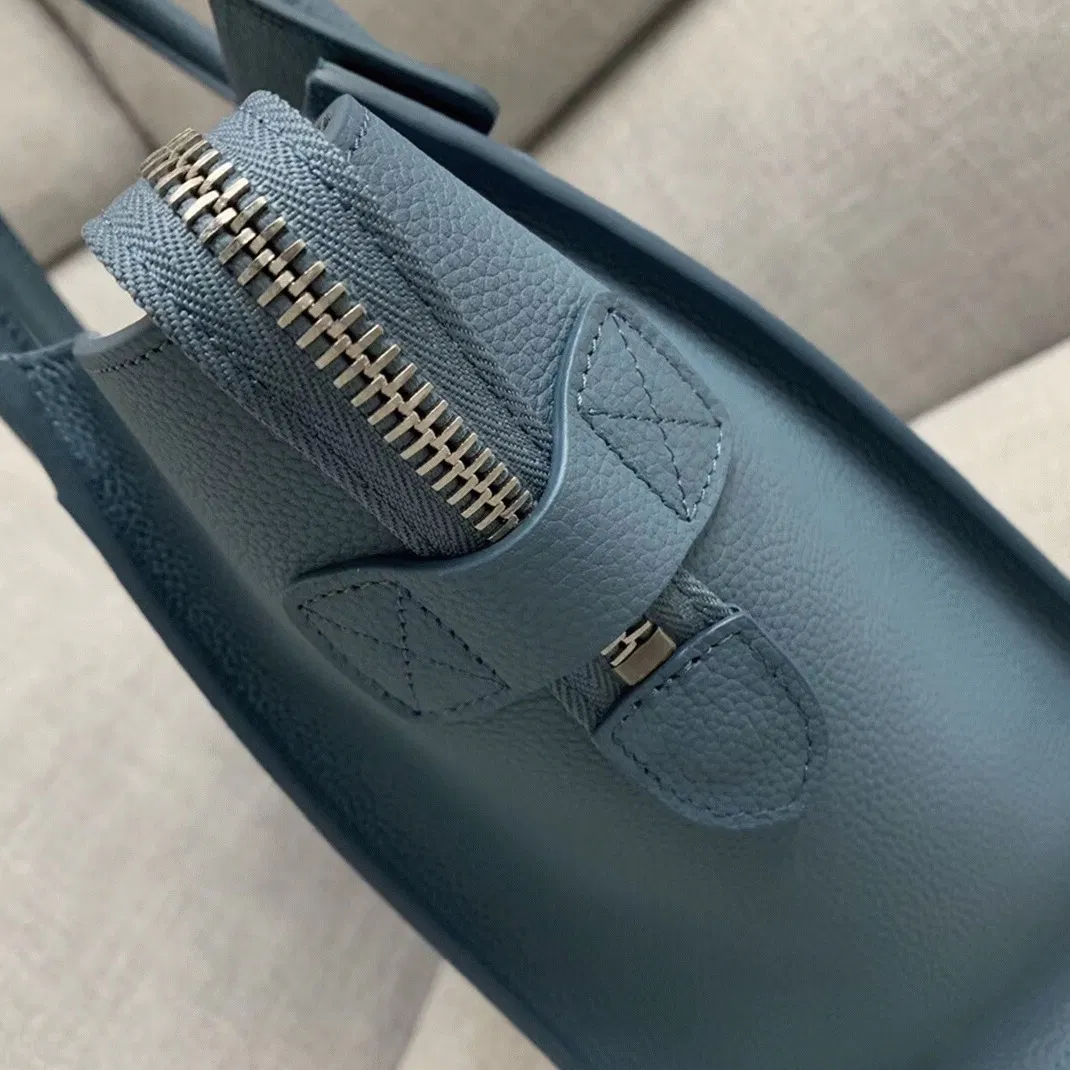 Celine Micro Luggage Tote Bag Knockoff in Slate Blue — image 8