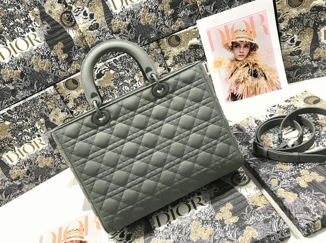 Dior Lady Dior Large Bag in Grey — image 2