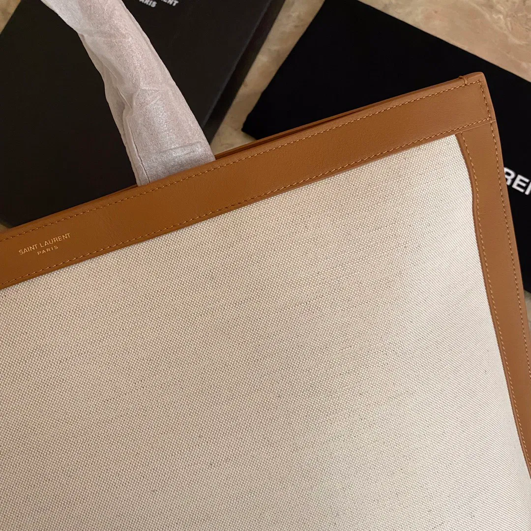 SHOPPING TAG IN CANVAS AND LEATHER — image 7