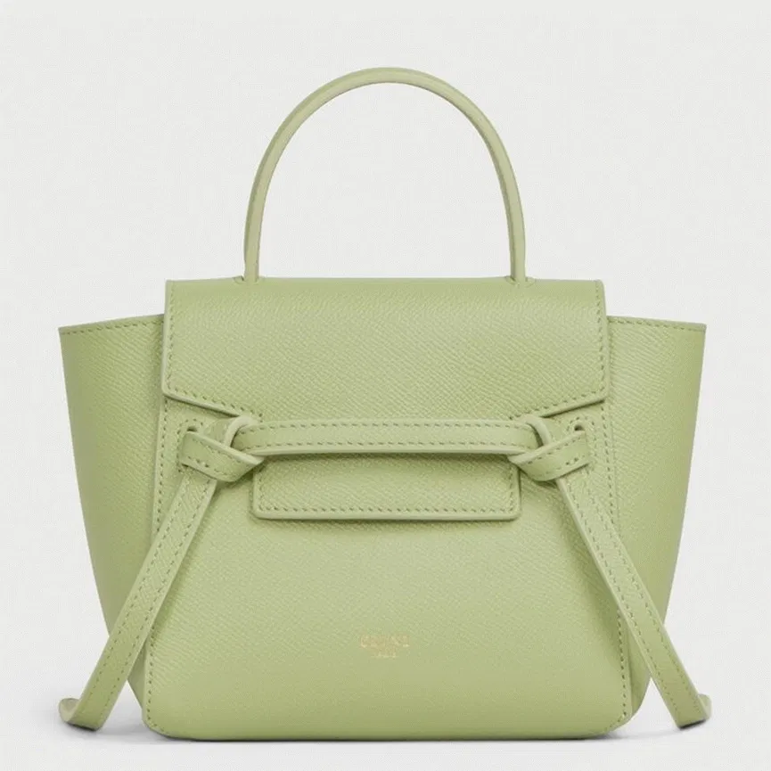 Celine Belt Nano Bag in Sage
