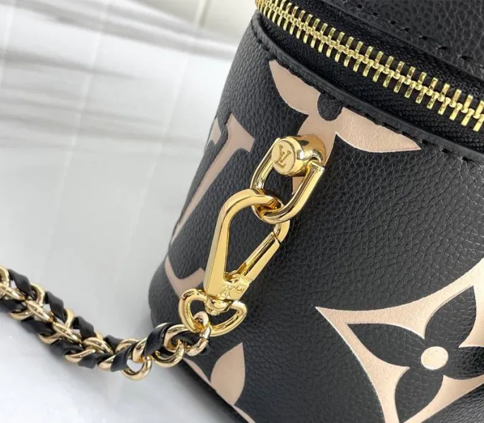 Louis Vuitton Bicolor Monogram Empreinte Vanity PM Bag In Black And Beige — image 9