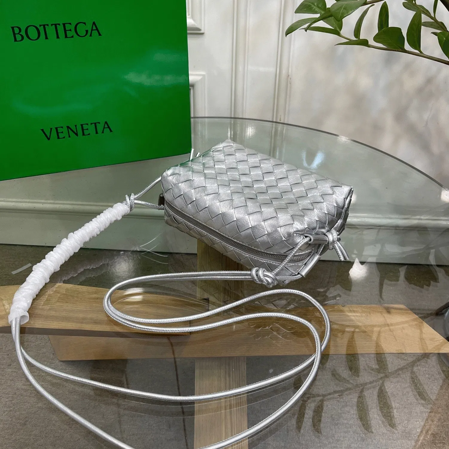 Bottega Veneta Loop Small Bag Silver — image 9