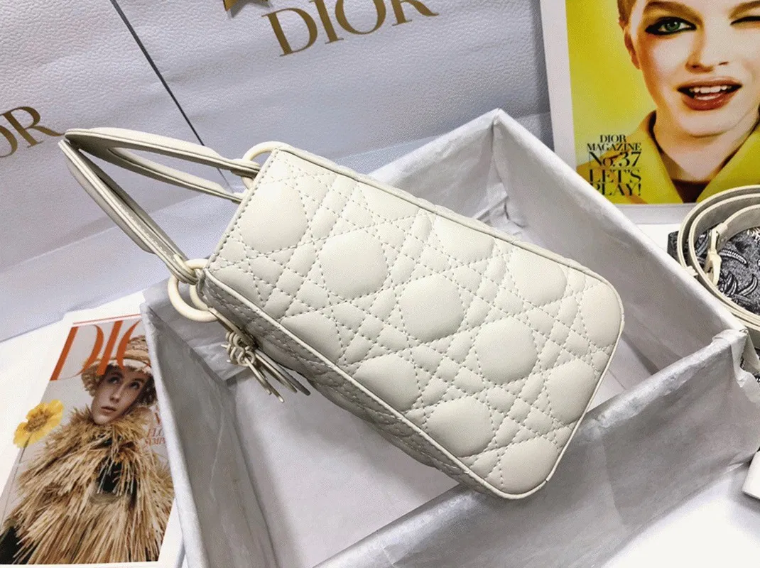 Dior Lady Dior Medium Bag Knockoff in White — image 8