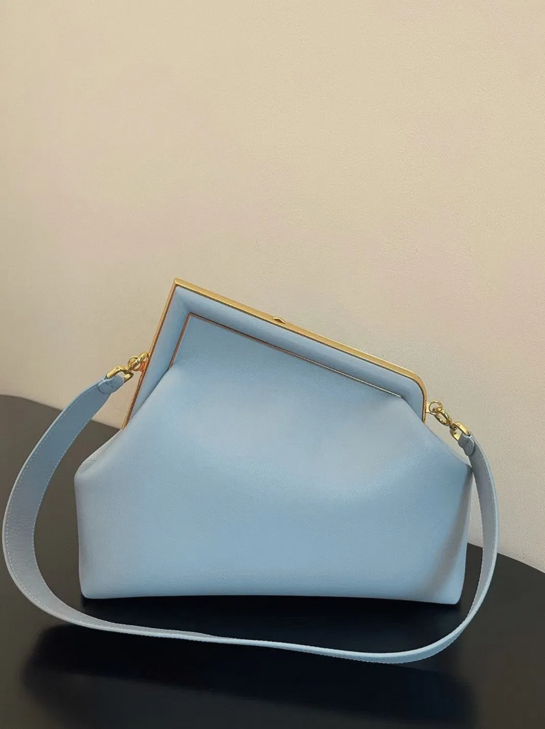 Top Quality Fendi First Medium Bag In Light Blue Nappa Leather — image 2