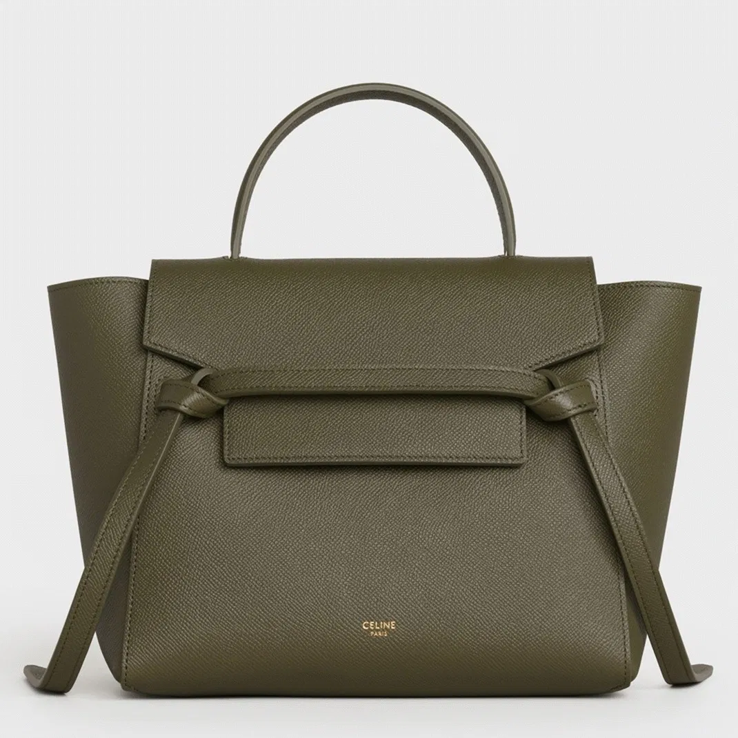 Celine Micro Belt Bag in Dark Olive