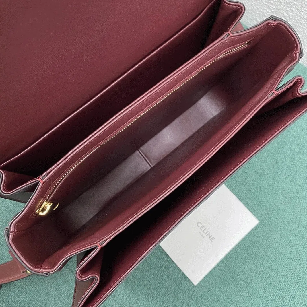 Top Quality Celine Triomphe Large Bag In Bordeaux — image 2