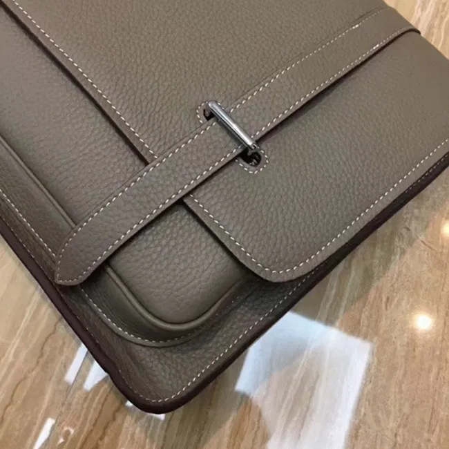 Grey Luxury Hermes Steve Messenger Bag — image 5