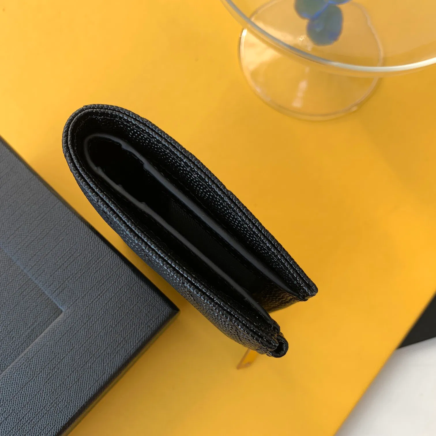 CASSANDRE MATELASSÉ FLAP CARD CASE IN GRAIN DE POUDRE EMBOSSED LEATHER — image 6