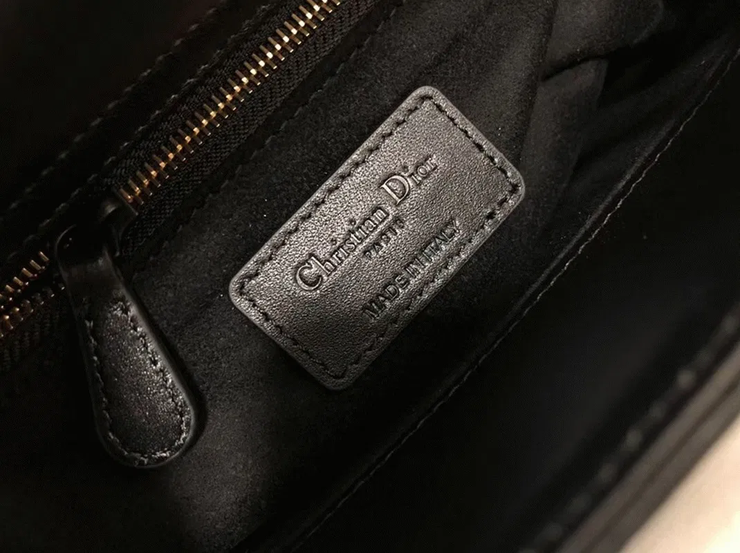 Dior Small Lady Dior My ABCDior Bag in Black Calfskin with Diamond Motif — image 10