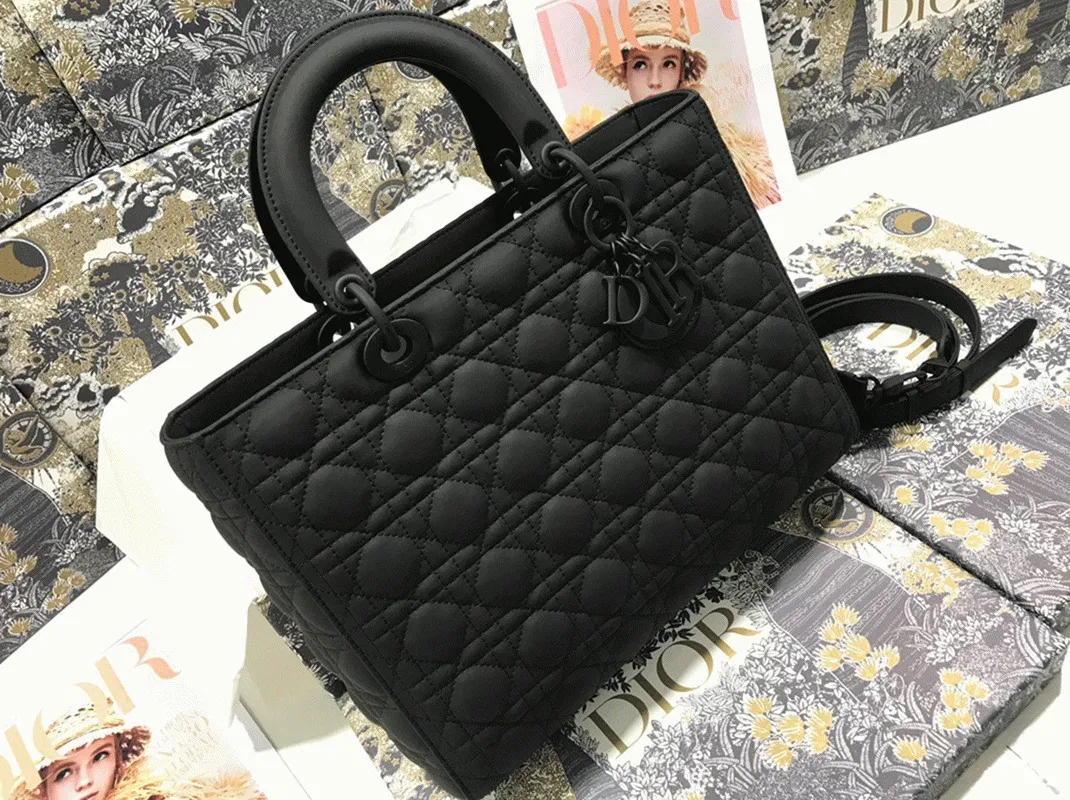 Dior Lady Dior Large Bag Knockoff in Black — image 7