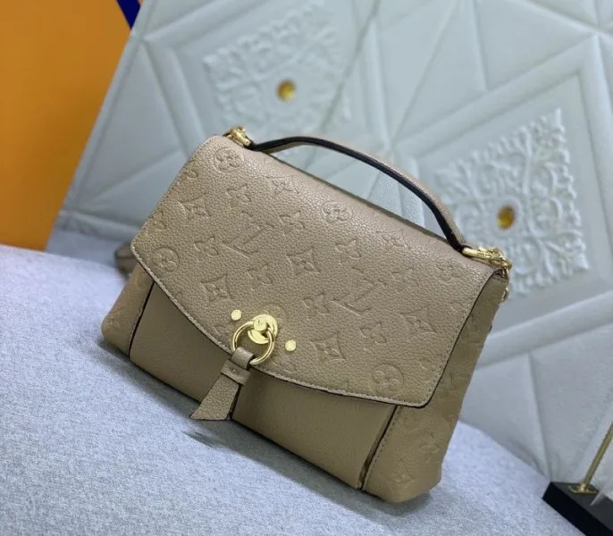 Louis Vuitton Monogram Empreinte Leather Blanche BB Handbag In Beige — image 2