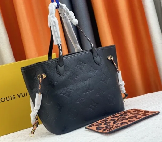 Louis Vuitton Monogram Empreinte Wild At Heart Neverfull MM Tote In Black — image 2