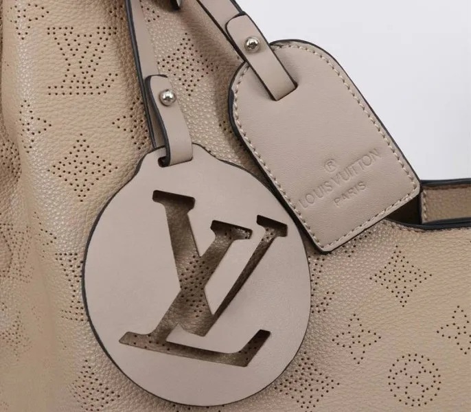 LV Mahina Carmel Hobo In Galet Gray — image 7