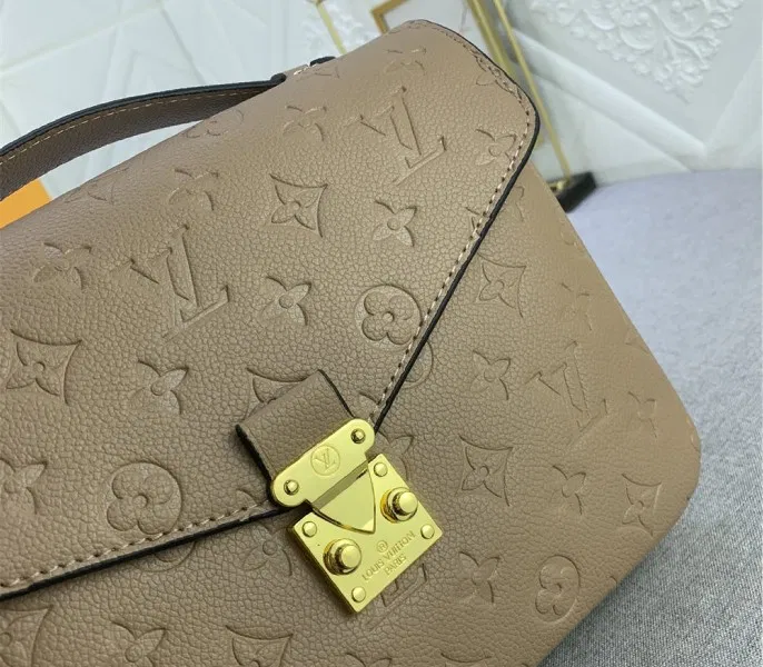 LV Monogram Empreinte Leather Metis In Tourterelle Grey M44881 — image 7