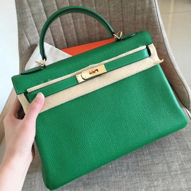 Bamboo Clemence Hermes Kelly Retourne 28cm Handbag