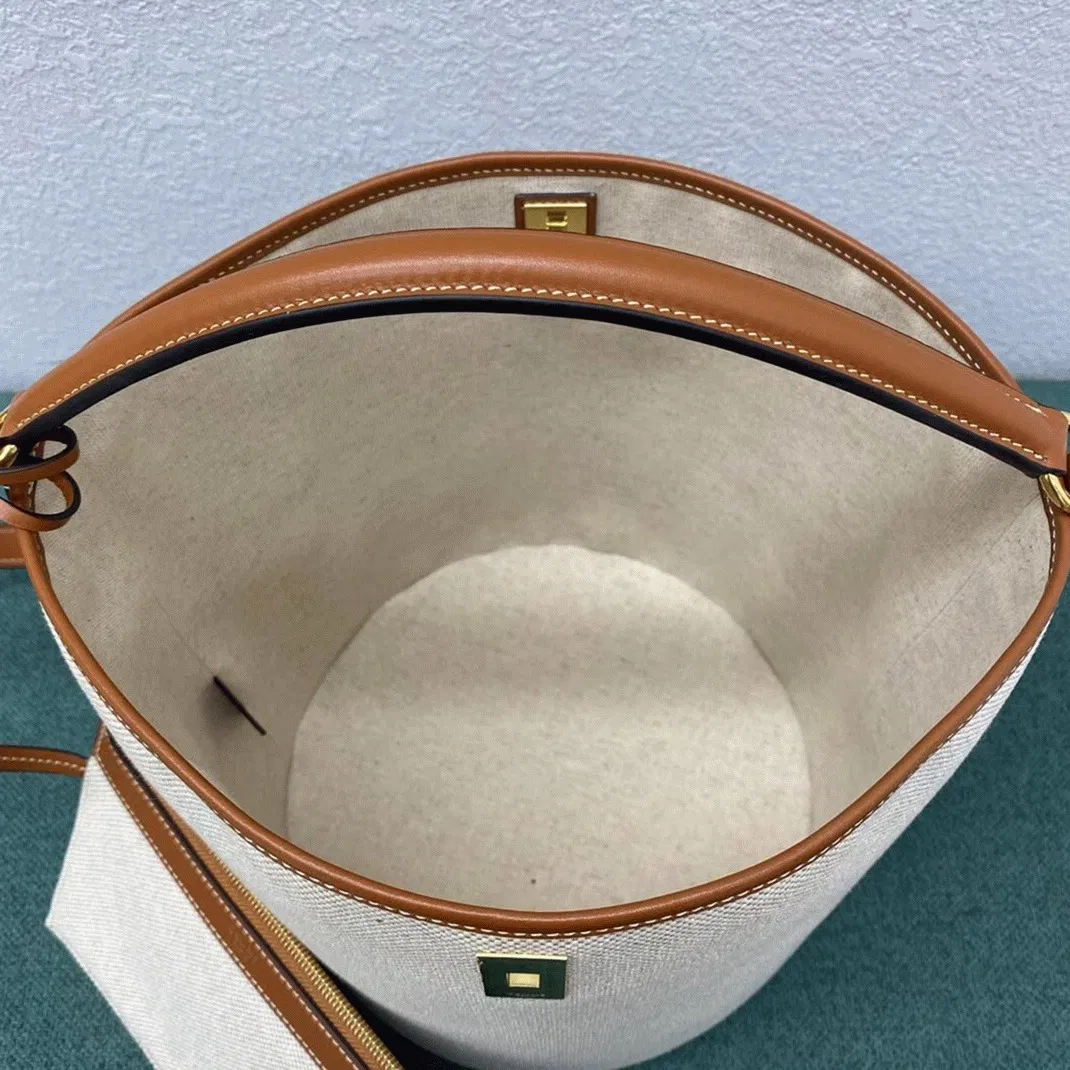 Top Quality Celine Bucket 16 Bag In Textile and Calfskin — image 12