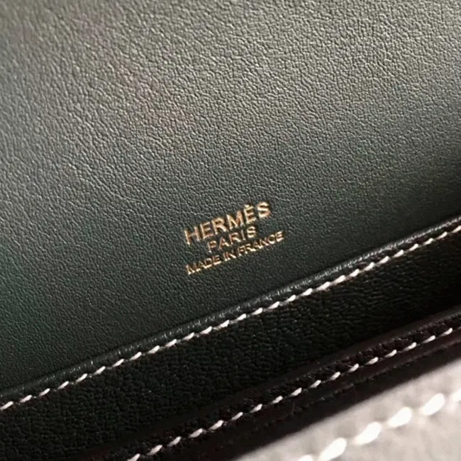 Best Knockoff Hermes Mini Sac Roulis Handbag Green — image 5