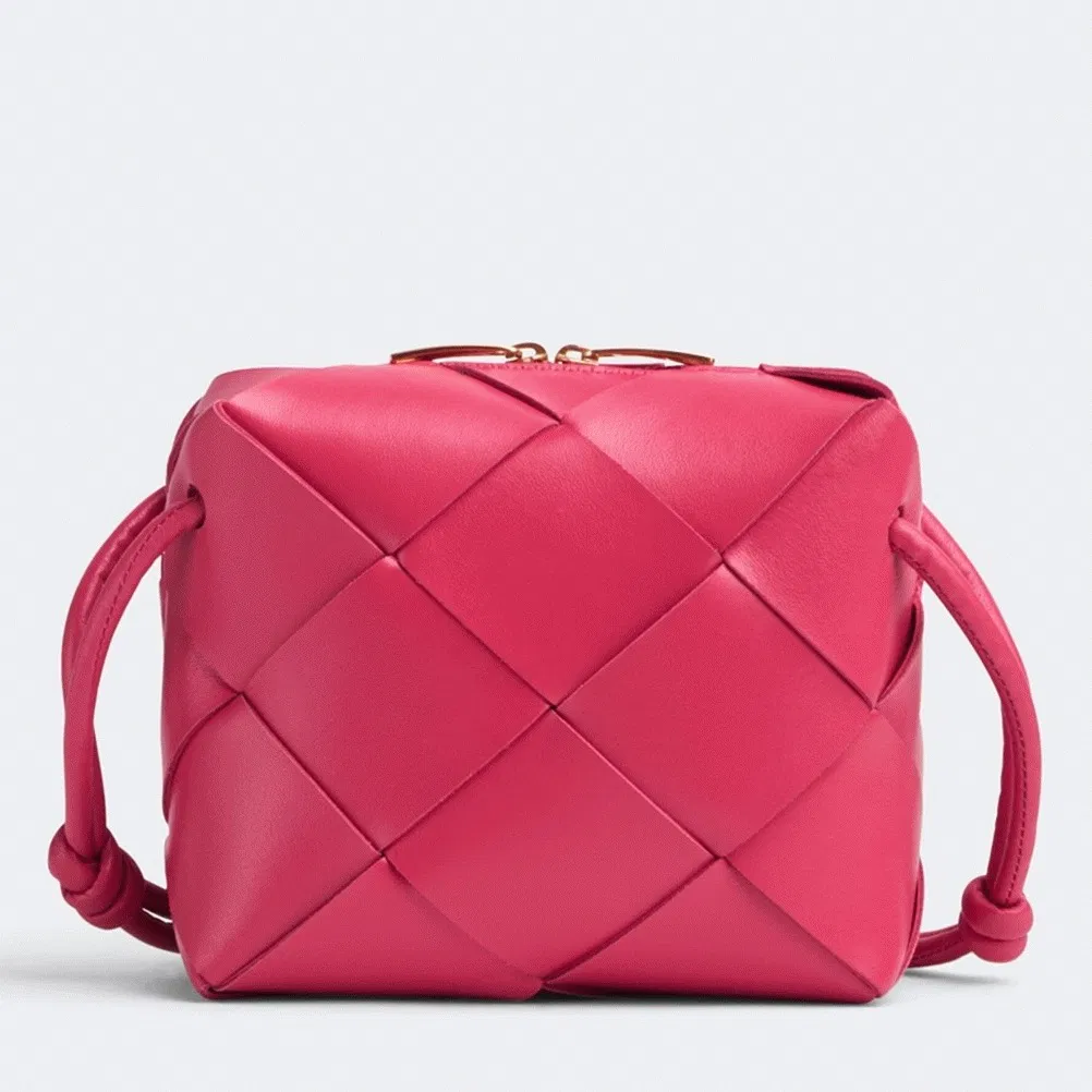 Bottega Veneta Mini Cassette Camera Bag Cranberry