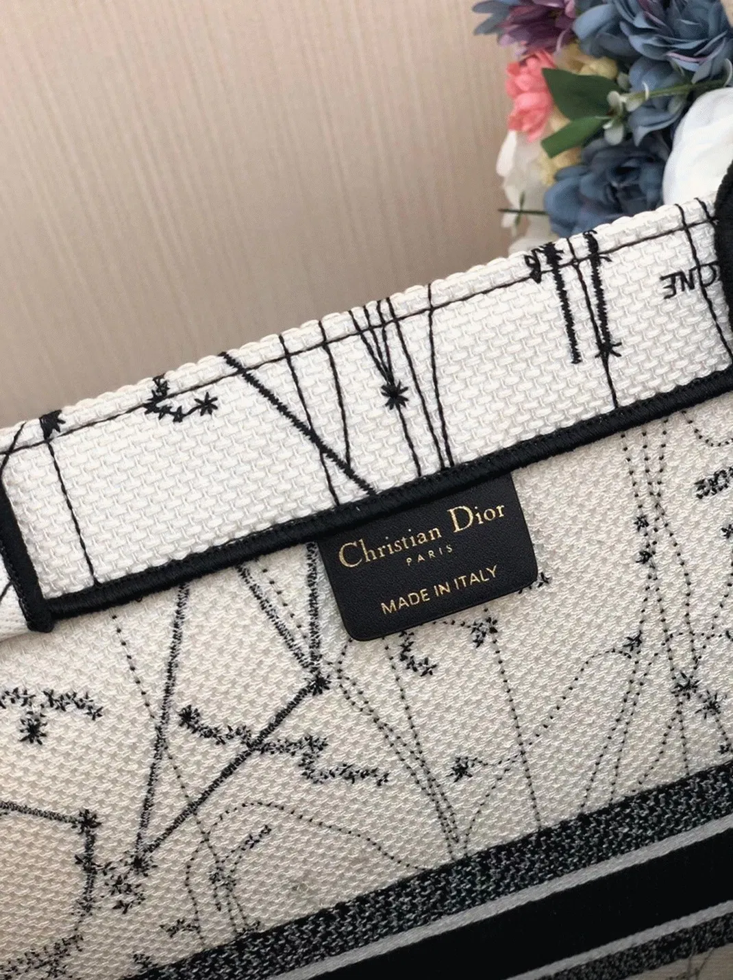 Dior Large Book Tote Bag in Latte Zodiac Embroidery — image 6