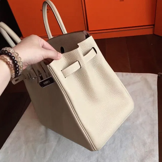 Ivory Hermes Birkin 35CM Classy Handbag — image 9