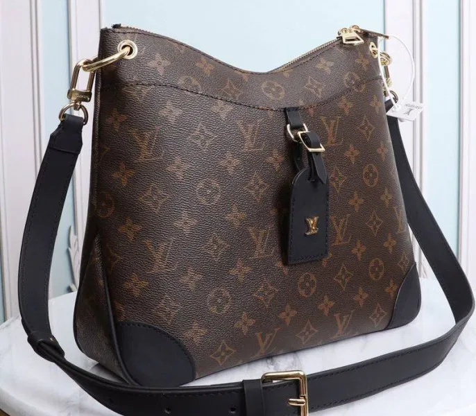 Louis Vuitton Monogram Canvas Odeon MM Bag In Black — image 2