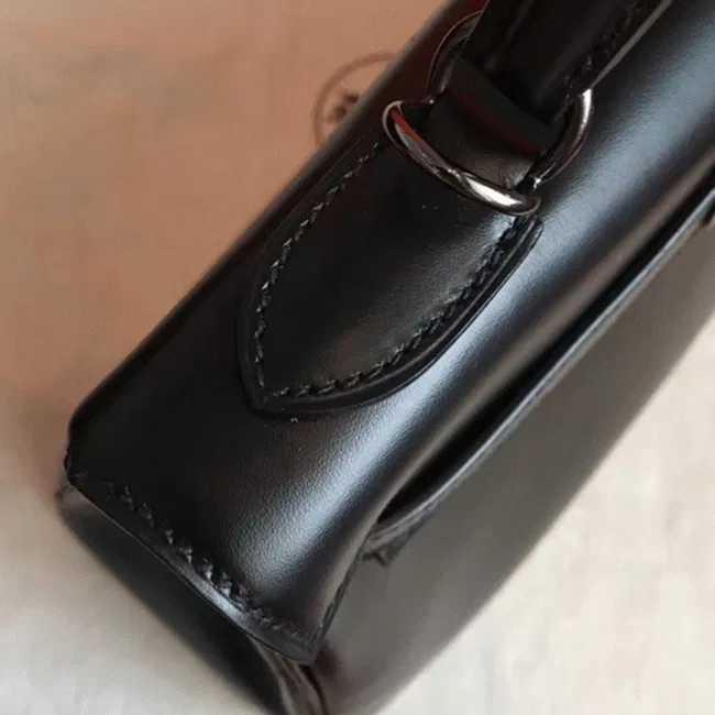 So Black Imitation Hermes Kelly Retourne 32cm French Style Bag — image 5