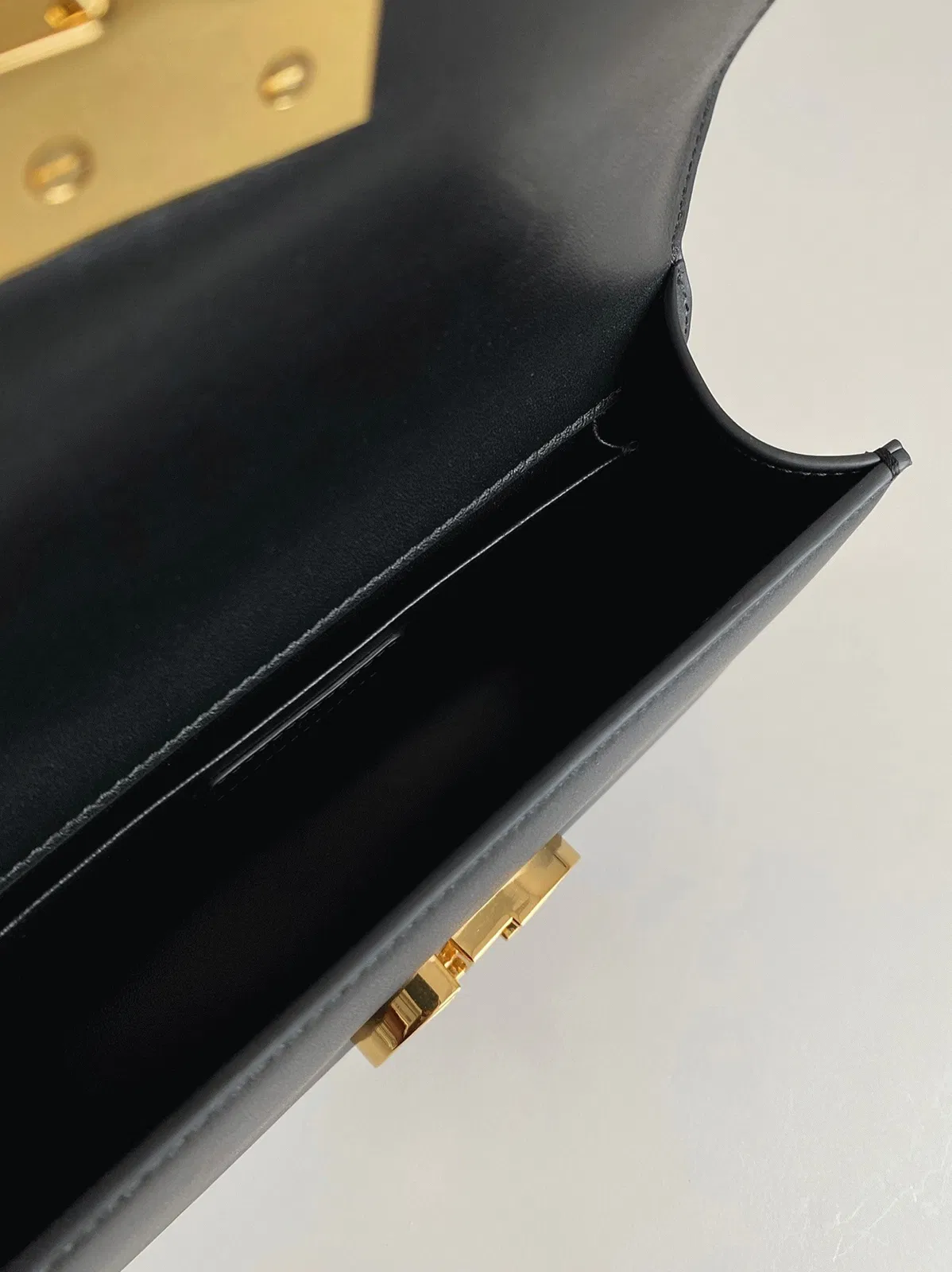 Dior 30 Montaigne East-West Bag with Chain in Black Calfskin — image 3