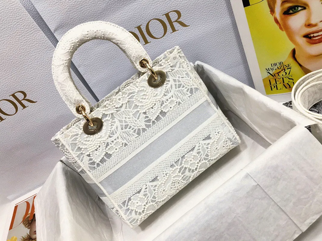 Dior Lady D-Lite Medium Bag in Embroidery with Macrame Effect — image 5