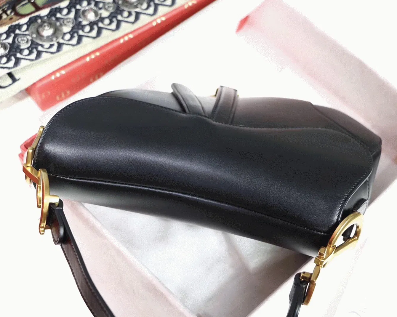 Dior Saddle Bag in Black Smooth Calfskin — image 5