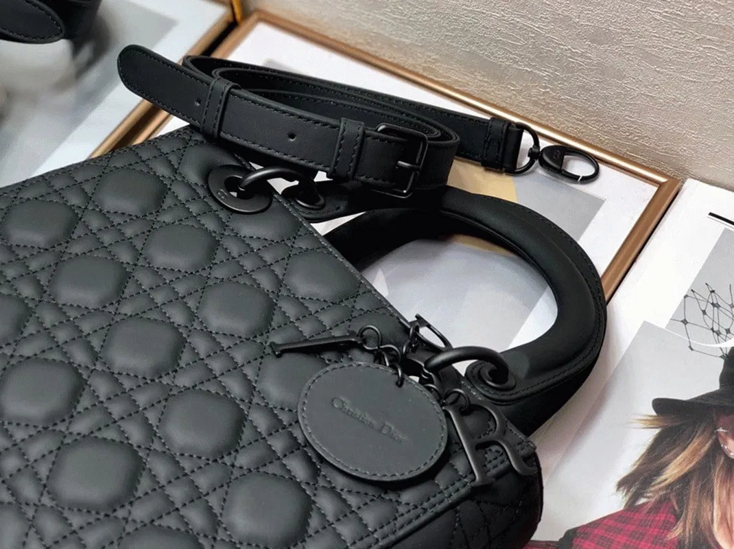 Dior Lady Dior Medium Bag in Black — image 8