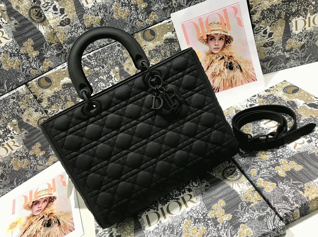 Dior Lady Dior Large Bag Knockoff in Black — image 6