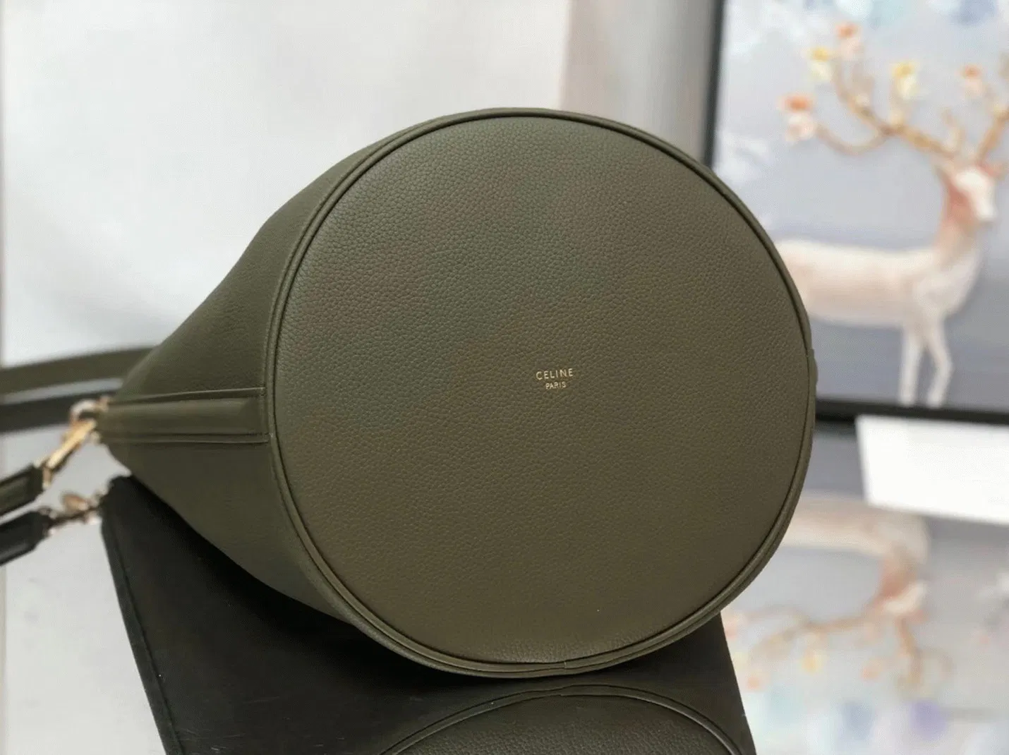 Top Quality Celine Bucket 16 Bag In Dark Olive — image 8
