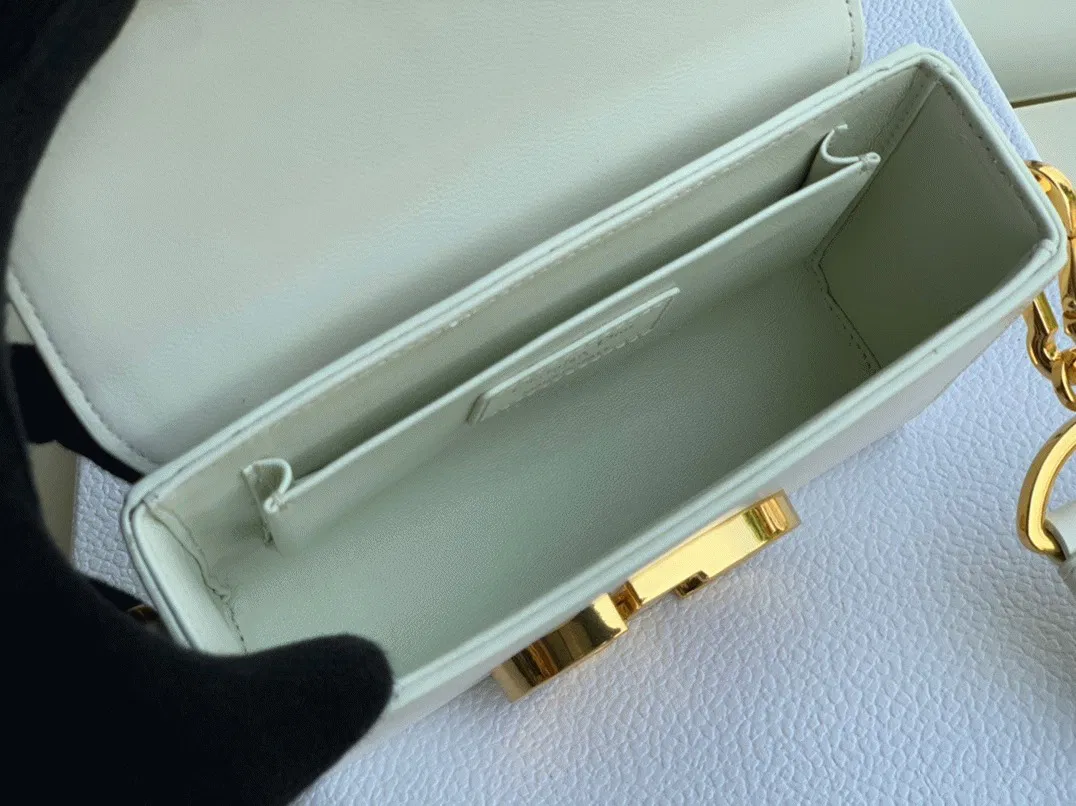 Dior 30 Montaigne Box Bag Knockoff in White Box Calfskin — image 5