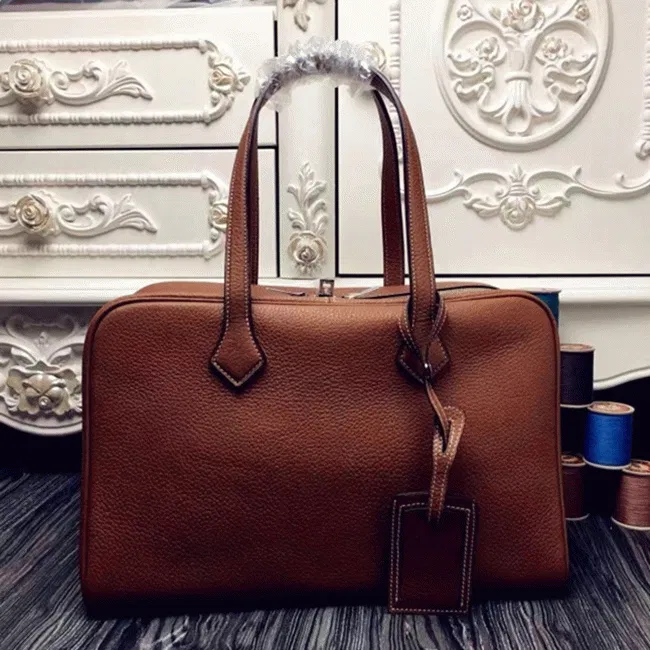 Brown AAA Hermes Victoria II 35cm Bag