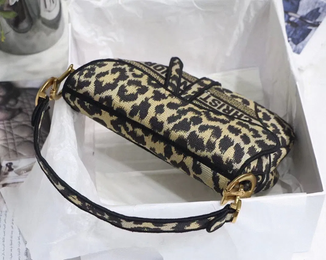 Dior Saddle Bag in Beige Multicolor Mizza Embroidery — image 3