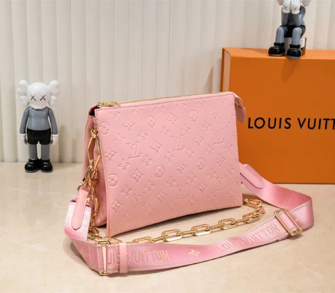 Louis Vuitton Coussin PM Bag In Light Pink With Jacquard Strap — image 2
