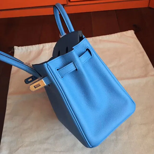 High-End Blue Paradiso Hermes Birkin 25cm Purse — image 5